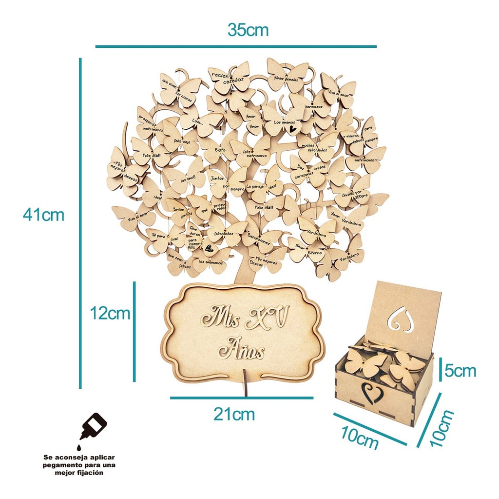 Árbol De Firmas Recuerdo Mis Xv Años Boda Baby Shower 100