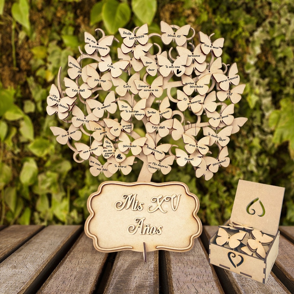 Árbol De Firmas Recuerdo Mis Xv Años Boda Baby Shower 100