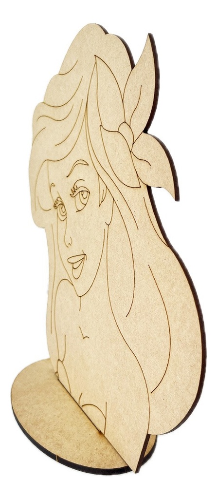 Centro De Mesa Sirenita Ariel Mdf