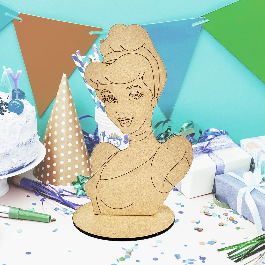 Centro De Mesa Cenicienta Mdf Pack 10