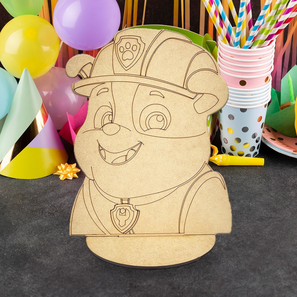 Centro De Mesa Mdf Rubble Paw Patrol (pack 10)