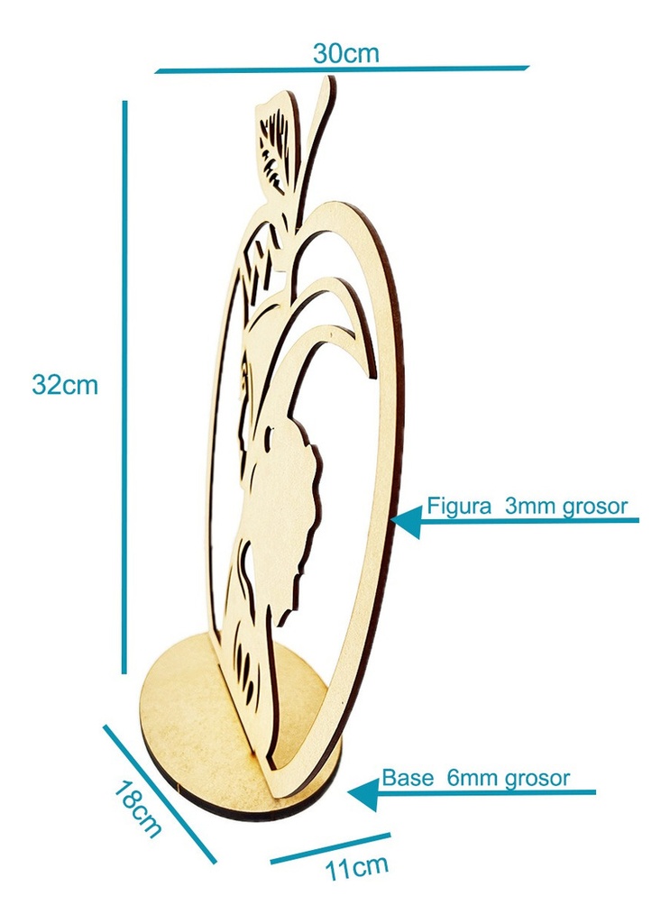 Centro De Mesa Blanca Nieves Manzana (pack 10)