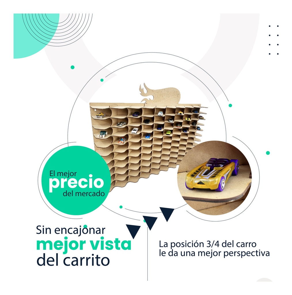 Exhibidor Coleccionador Para Hot Wheels 110pzs Con Letrero