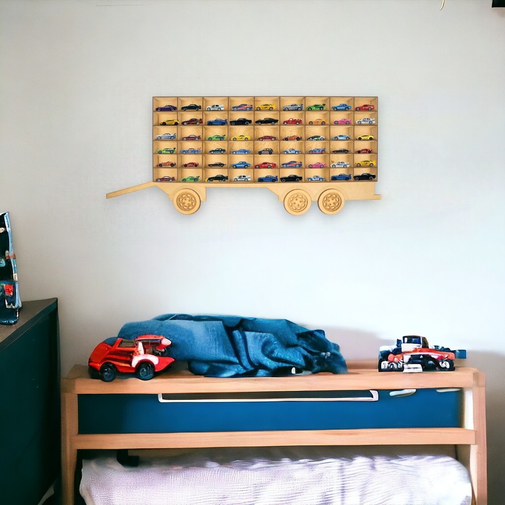 Exhibidor Coleccionador Repisa Para Hot Wheels Remolque 54