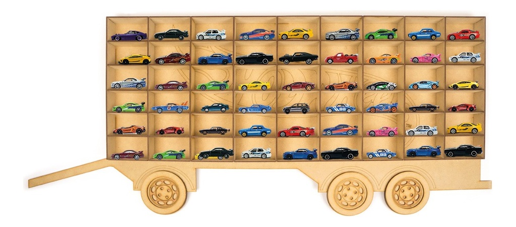 Exhibidor Coleccionador Repisa Para Hot Wheels Remolque 54