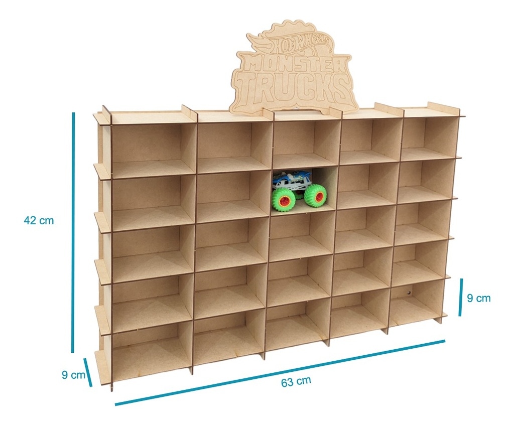 Exhibidor Para Carritos 25 Monster Truck O Monster Jam