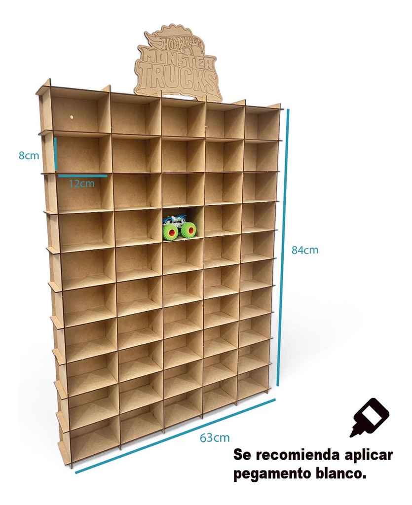 Exhibidor Para Carritos 50 Monster Truck O Monster Jam