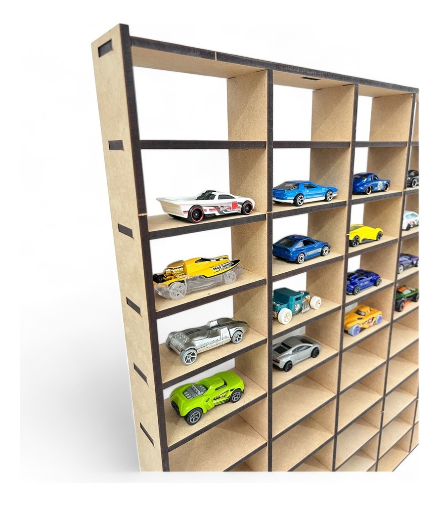Exhibidor Para Carritos Hotwheels 50 Espacios Mdf 6mm