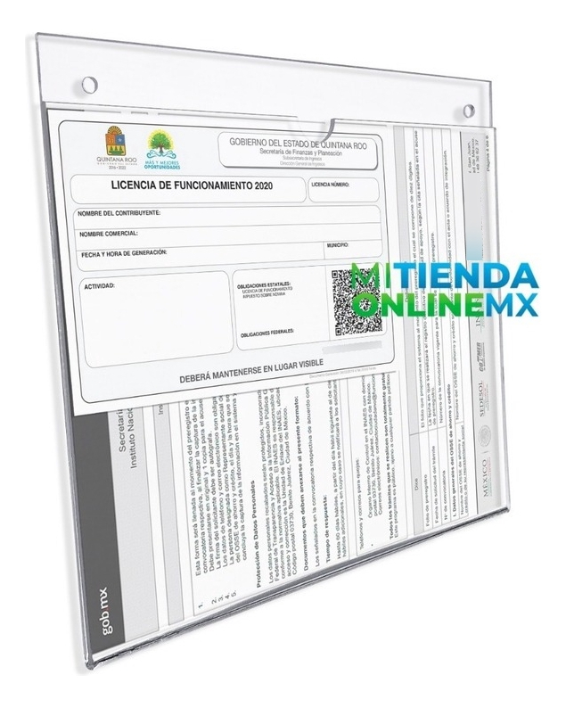 Porta Hojas Carta Horizontal Acrílico De 3mm (pack 20)