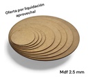 Círculos De Mdf 2.5 Mm Tamaños Variados - Pack 100