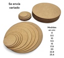 Círculos De Mdf 2.5 Mm Tamaños Variados - Pack 100