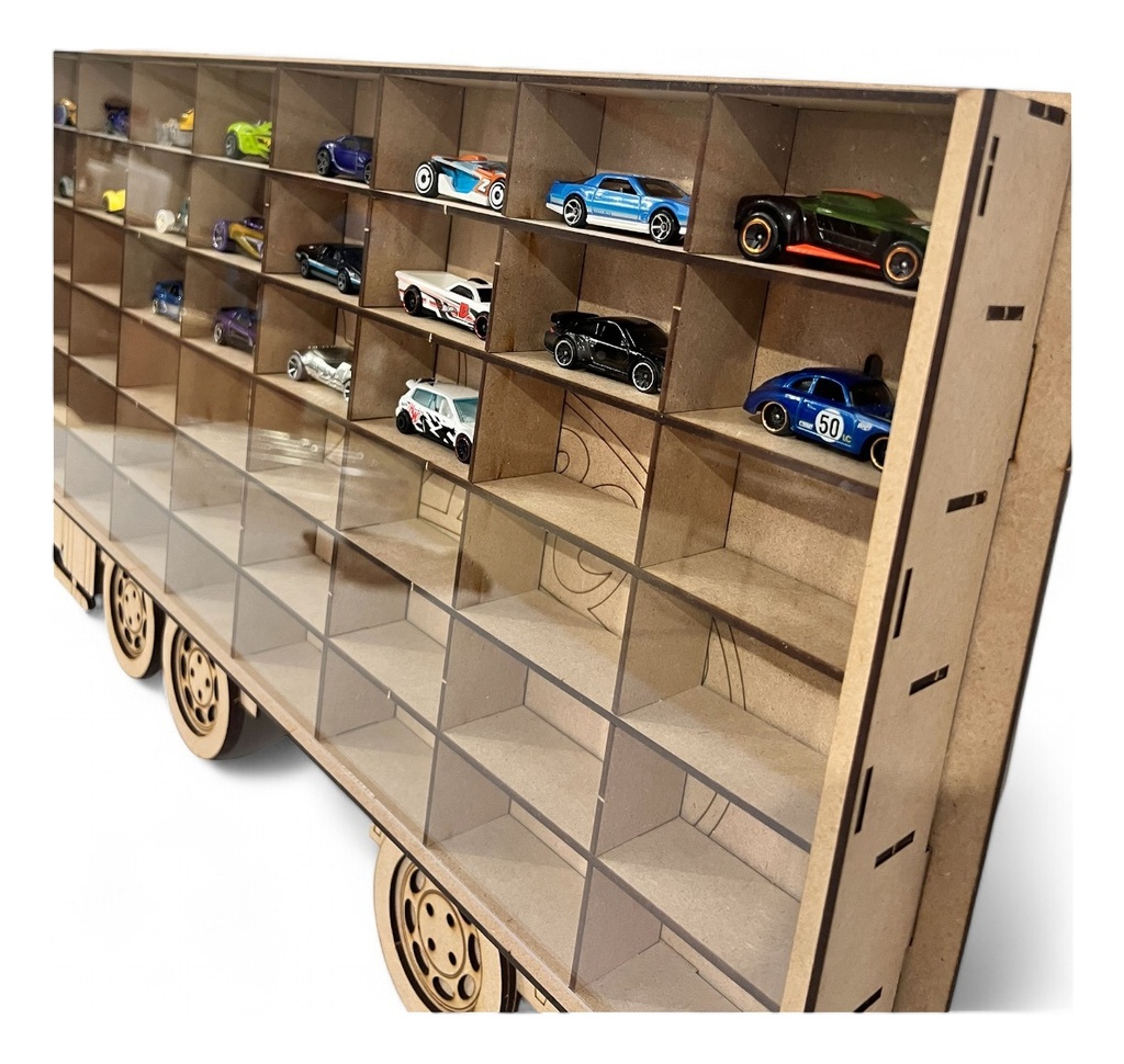 Coleccionador Repisa Para Hot Wheels Trailer 48 Con Acrilico