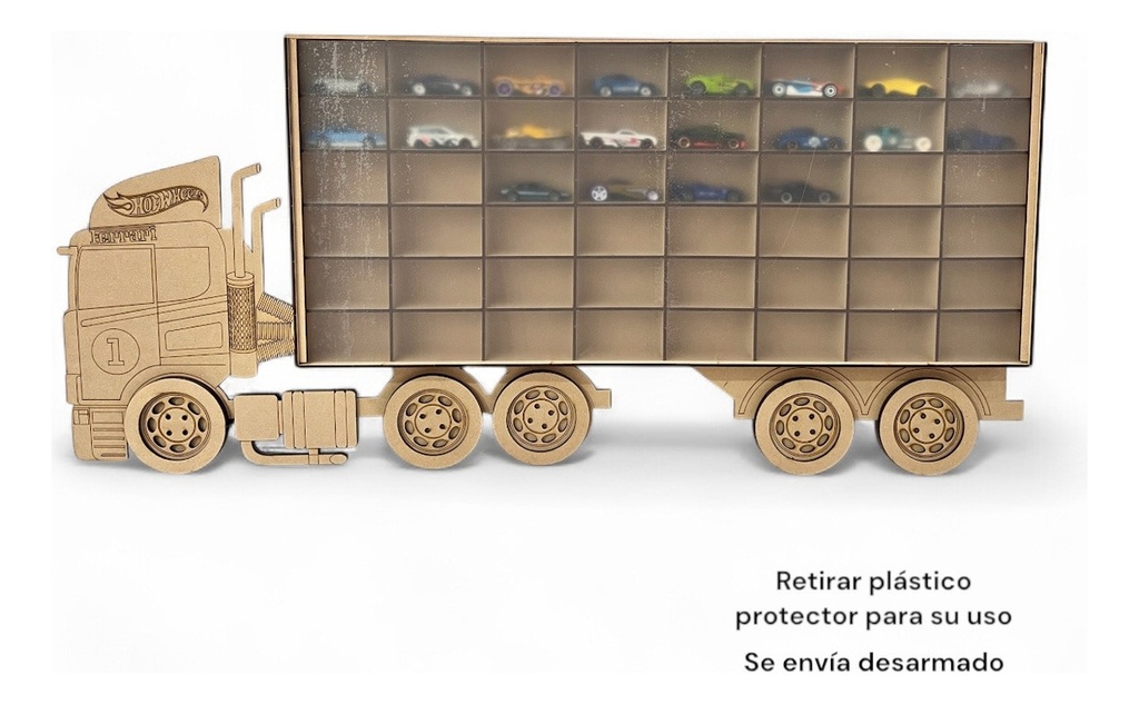 Coleccionador Repisa Para Hot Wheels Trailer 48 Con Acrilico