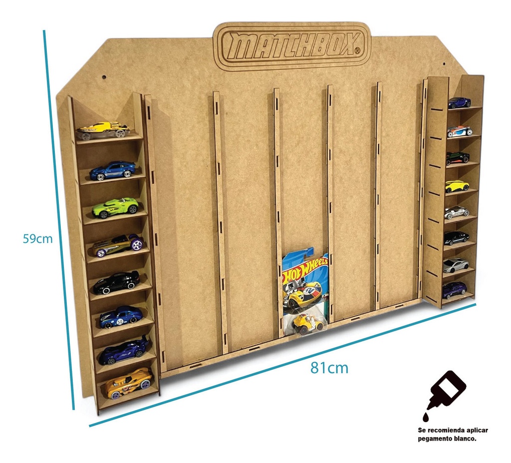 Exhibidor De 61 Para Matchbox 16 Sueltos Y 45 Con Blister