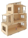 Casa Moderna De Muñecas Pequeñas  En Mdf 