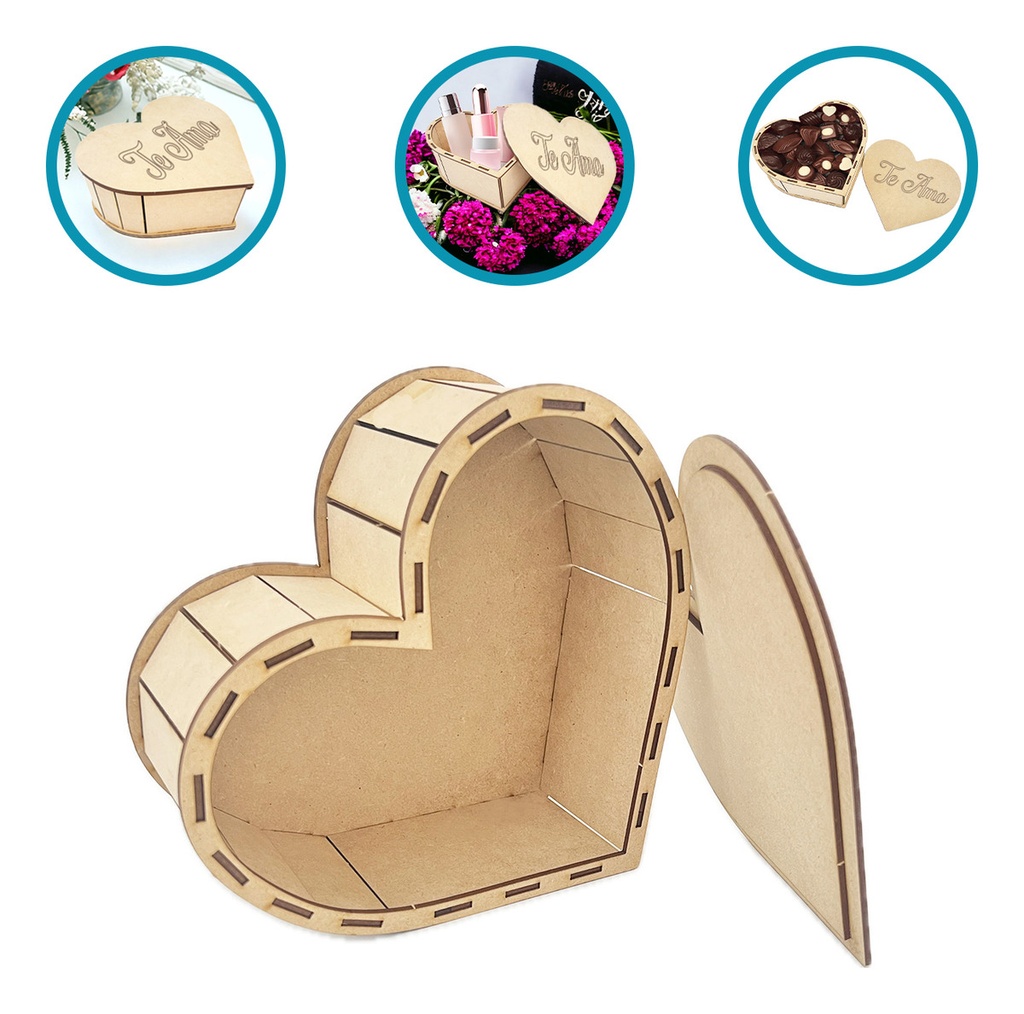 Caja Corazón 10 Mayo Día De Las Madres Te Amo - Pack 10