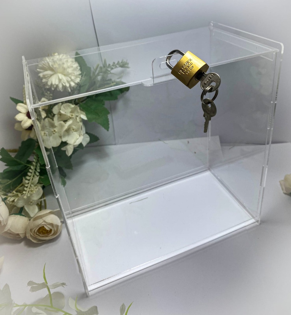 Caja Buzón Sobres Alcancía Colección Lisa Acrílico