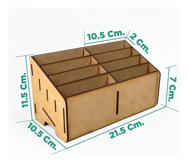 Caja Organizador Exhibidor Mdf 3mm Para 8 Teléfono Celular