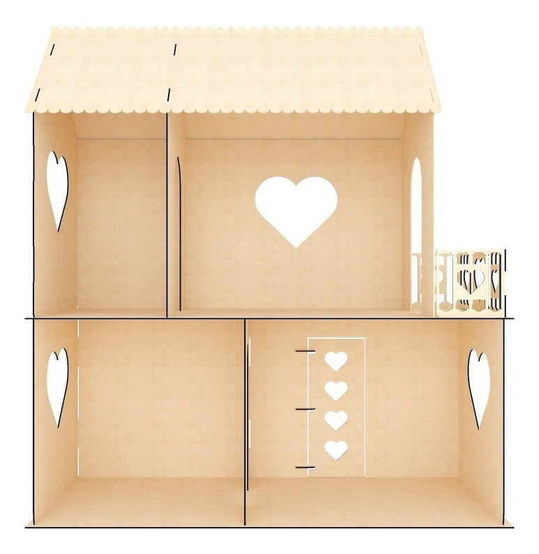 Casa De Muñecas Para Barbie Grande Clásica 29cm Sin Muebles