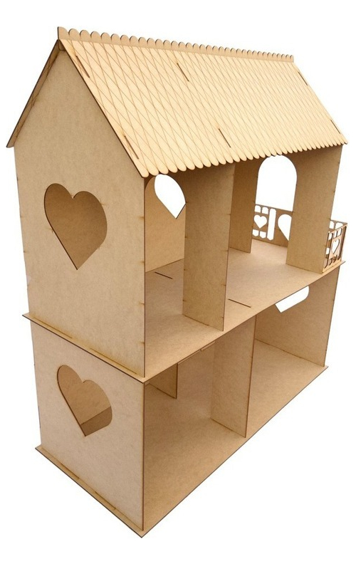 Casa De Muñecas Para Barbie Grande Clásica 29cm Sin Muebles