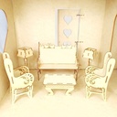 Casa De Muñecas Para Barbie Grande Clásica 29cm Con Muebles