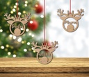 Esfera Reno Navidad Personalizada Con Nombre 10cm