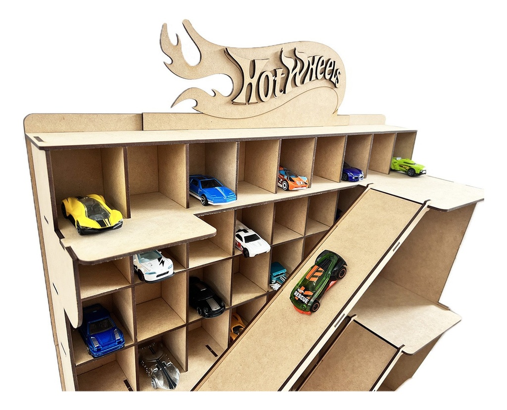Organizador Exhibidor 2 Rampa Para Hotwheels Hasta 64 Piezas
