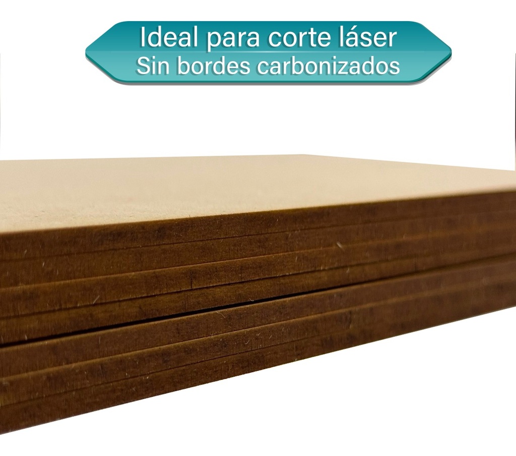 Lamina Panel Mdf 3mm 40x40 Cm 18 Ud. Especial Corte Laser Natural