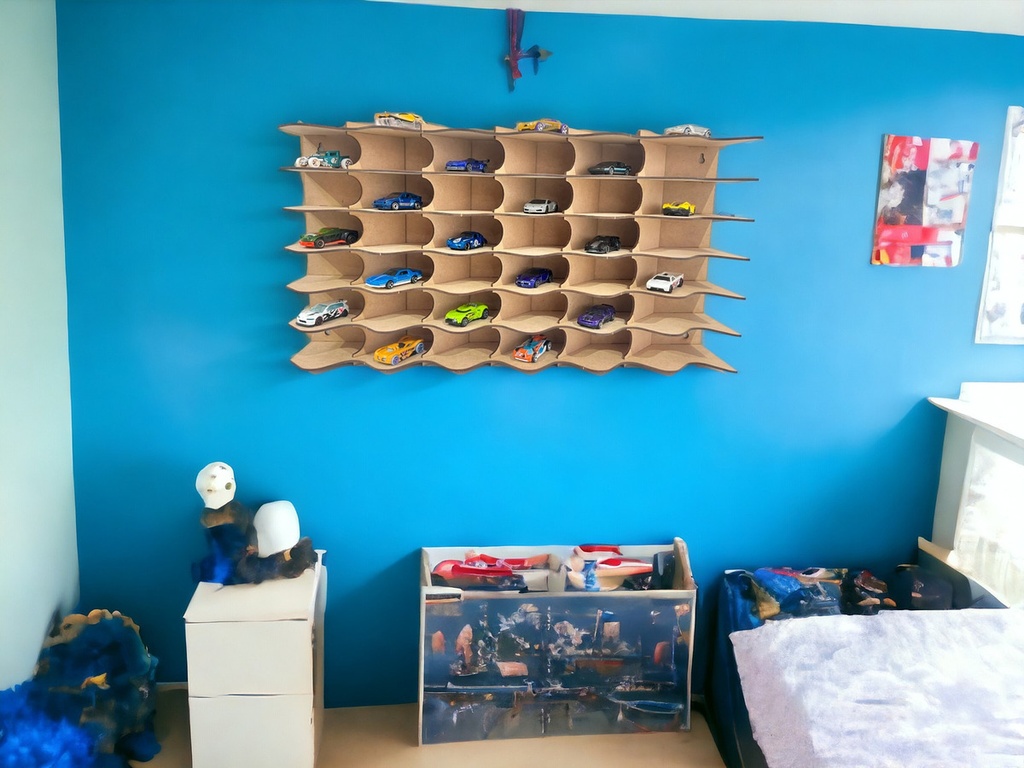 Exhibidor Coleccionador Repisa Para Hot Wheels 42pzs