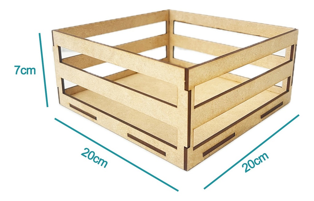 Kit Huacales De Madera Mdf 20x20- Pack 12