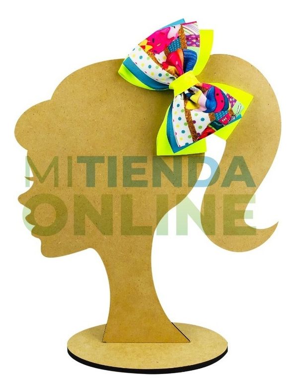 Centro De Mesa Barbie Mdf Moños Princesa Exhibidor Pack 12