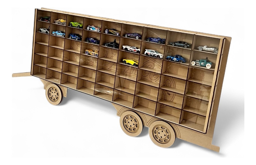 Coleccionador Repisa Para Hot Wheels Trailer 108 Acrílico
