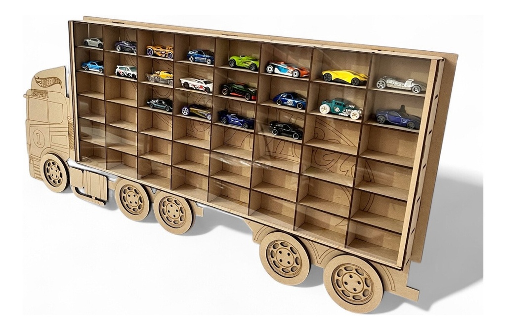 Coleccionador Repisa Para Hot Wheels Trailer 108 Acrílico