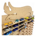 Exhibidor Repisa Para Hot Wheels 54 Carritos Natural Marrón Claro