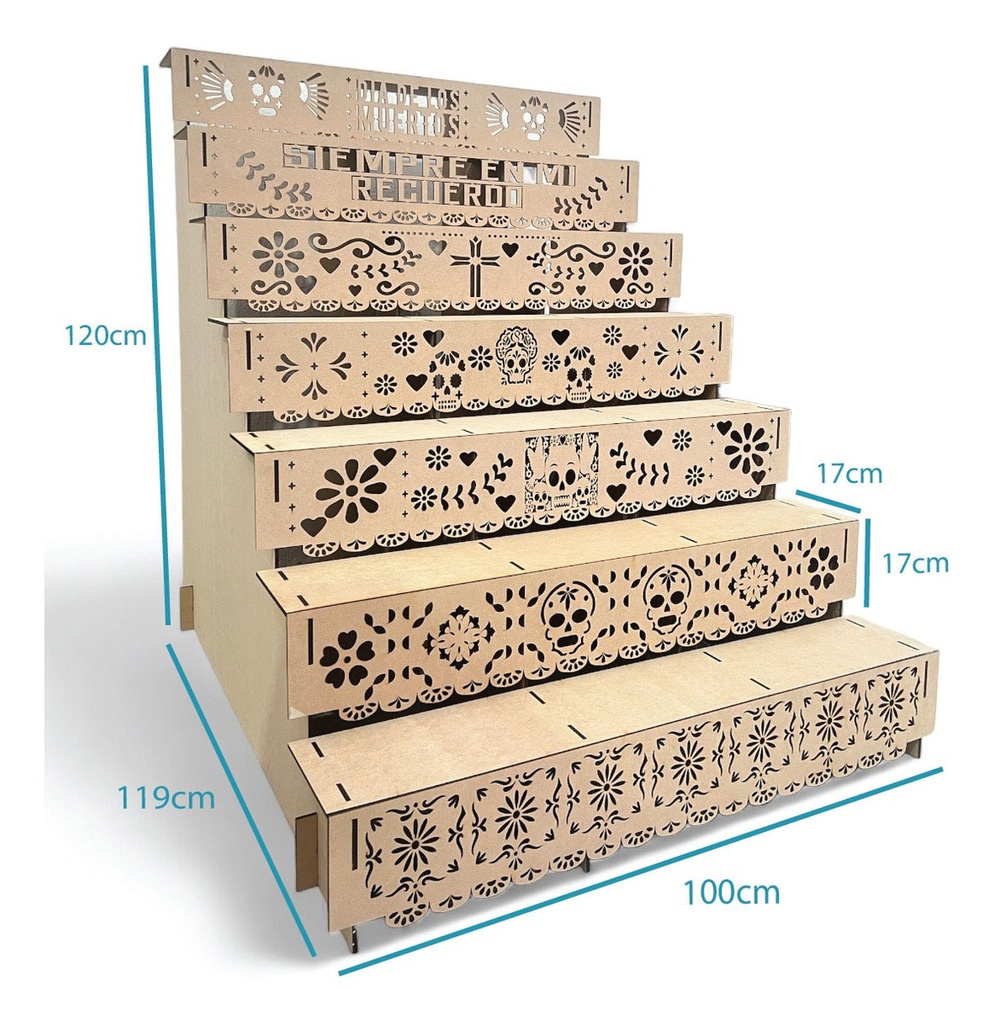 Altar Dia De Muertos Ofrenda Decorativo Halloween 7 Niveles