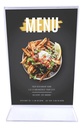 Porta Menú Menu Folleto Restaurante 14x10.5 2mm Pack 10 Transparente