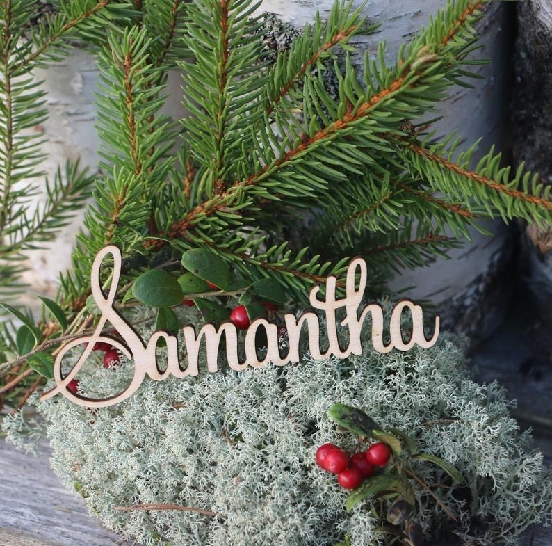 Nombres Para Árbol De Navidad Paquete Con 9 Pintados