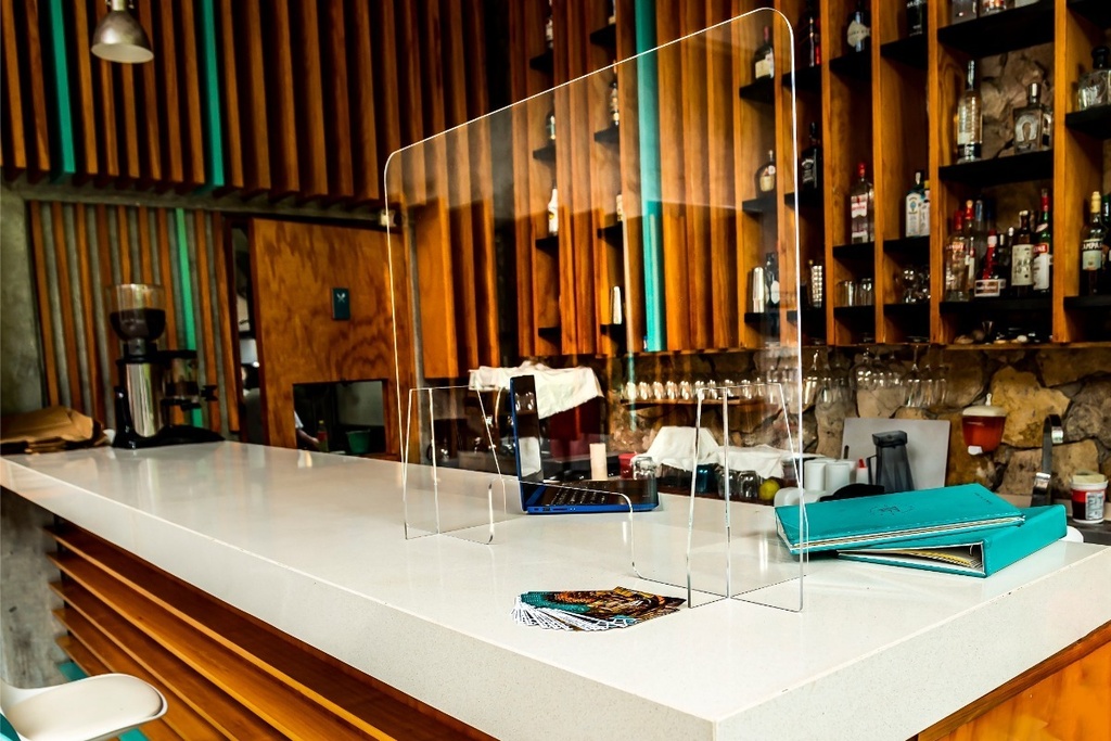 Mampara Protección Anticontagios. 75x60 Cm. Grosor 3 Mm