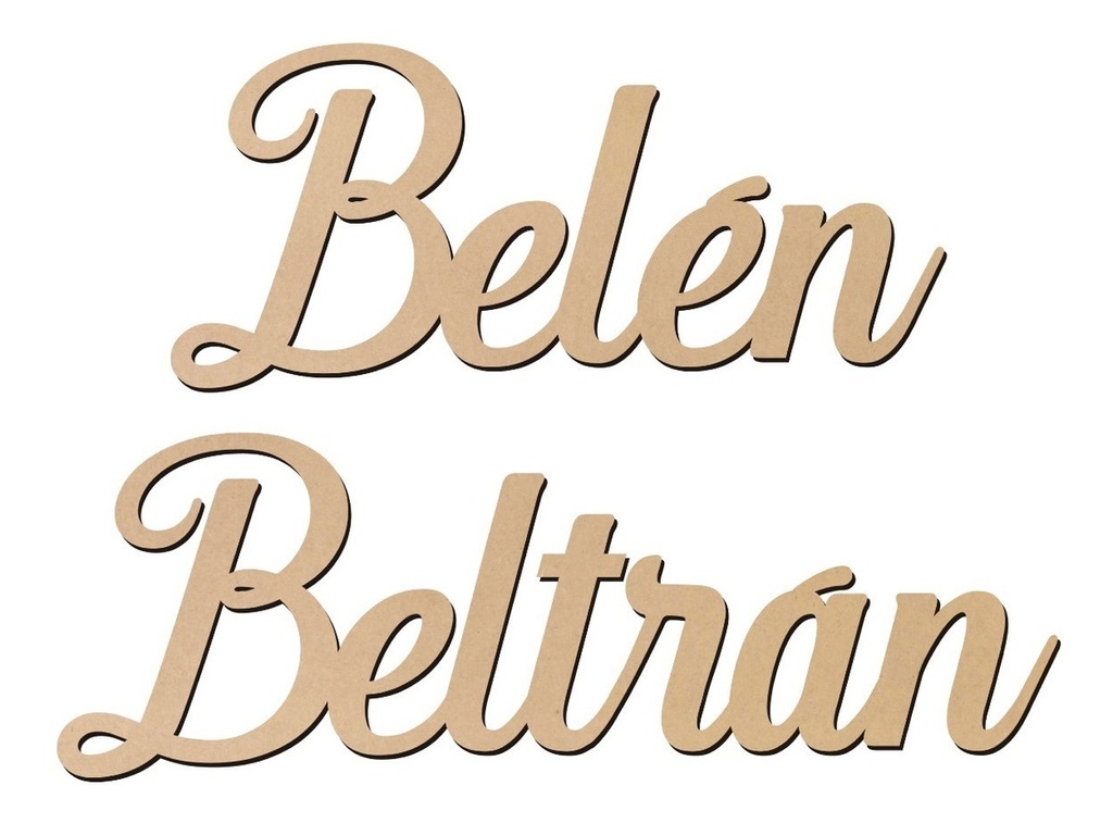 Nombres Decorativos Personalizados Mdf 6mm - 120x35 Cm