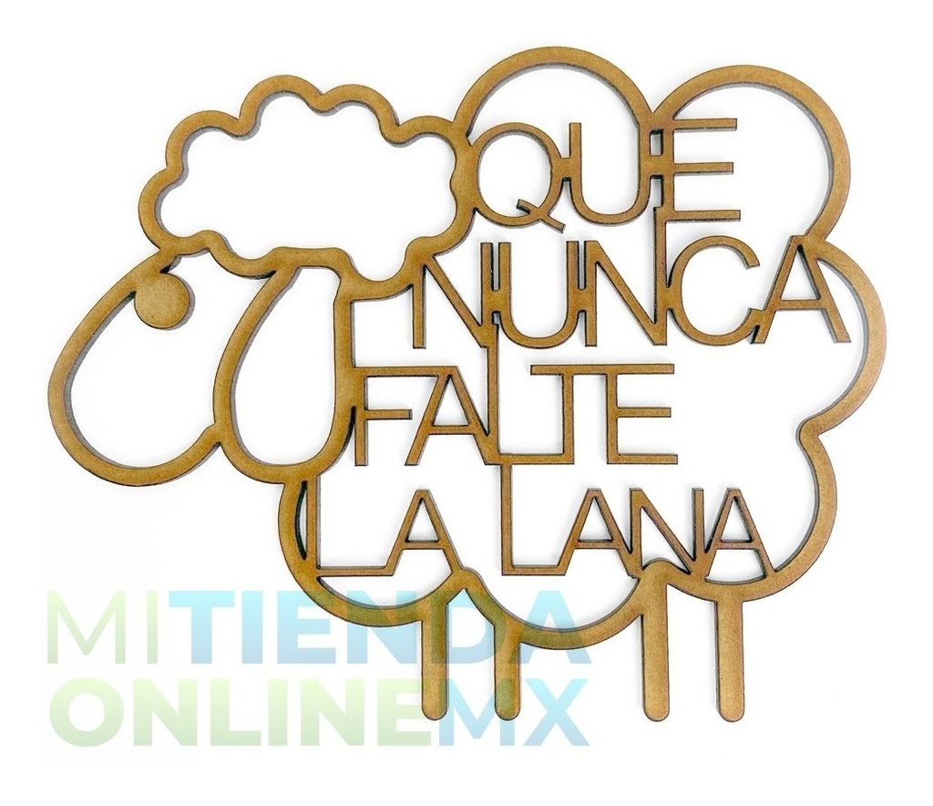 Borrego Amuleto Oveja, Que Nunca Falte La Lana Mdf (pack 3) 