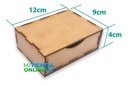 10 Cajas Alhajero (12x4x9cm) Madera Mdf