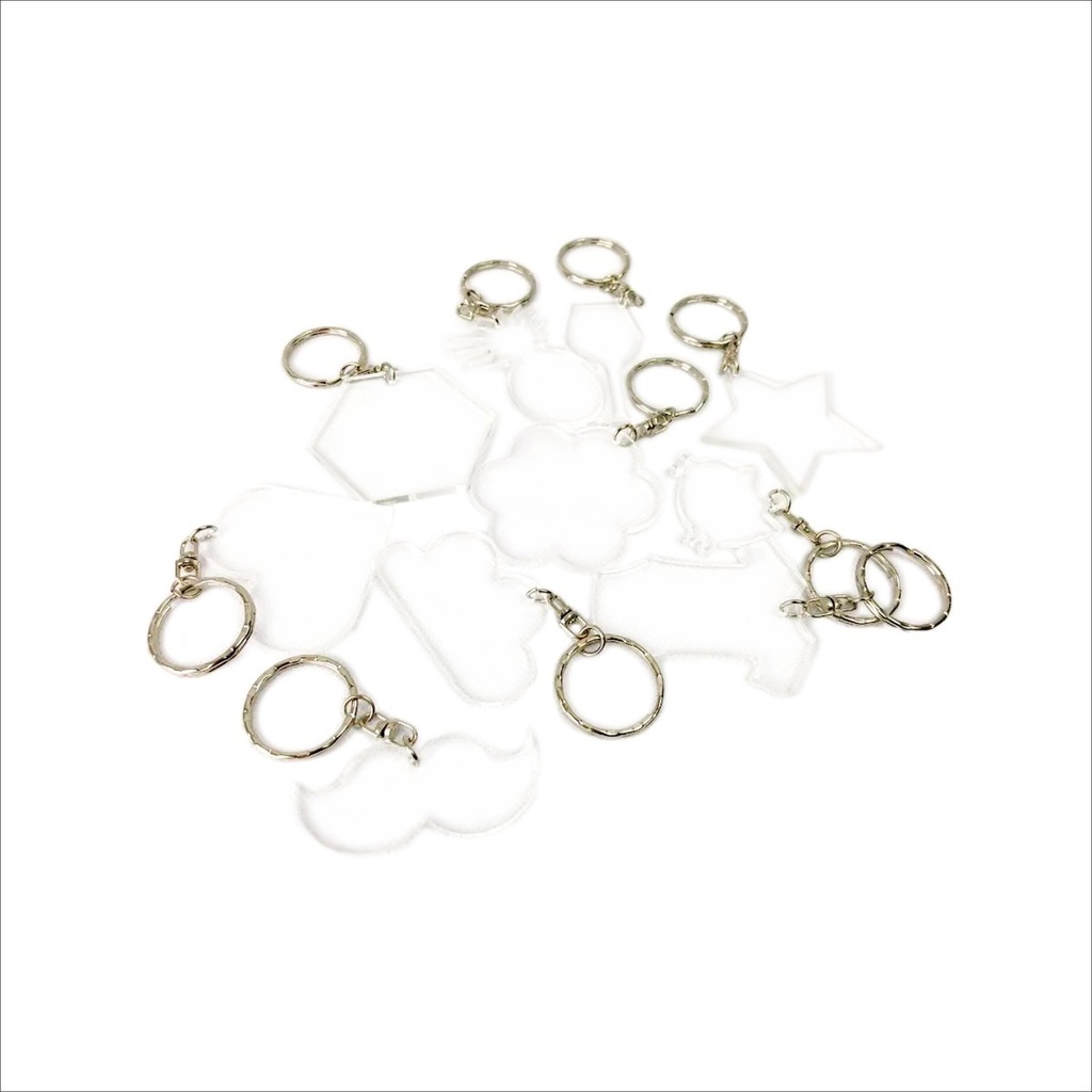 25 Llaveros De Acrílico 3mm, Formas Diversas, 8 Cm 