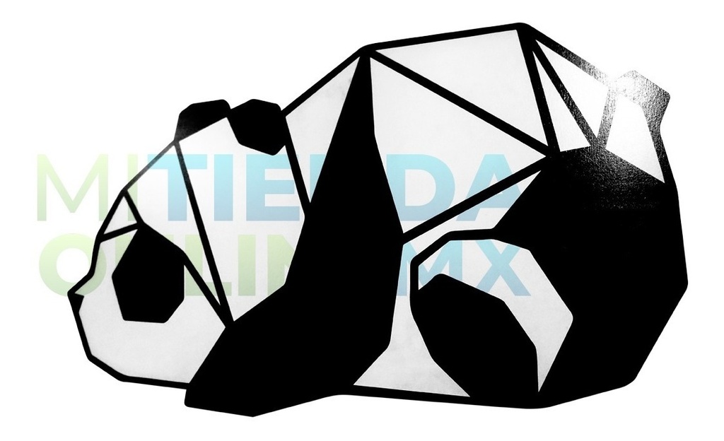 Panda Impreso Cuadro Minimalista Moderno Arte Mdf 6mm