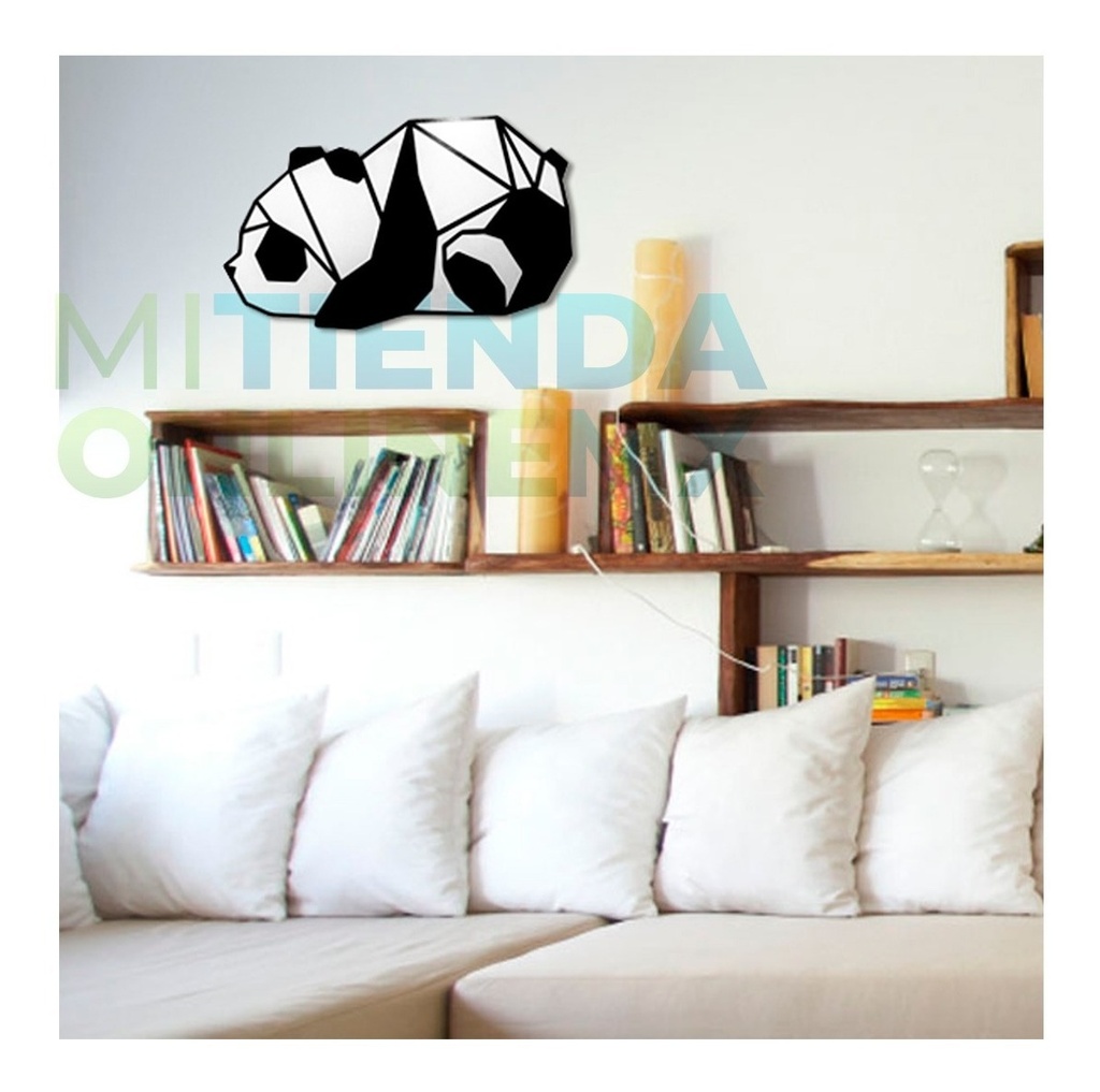 Panda Impreso Cuadro Minimalista Moderno Arte Mdf 6mm