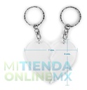 20 Llaveros De Acrílico 3mm, Corazón Partido, 7cm