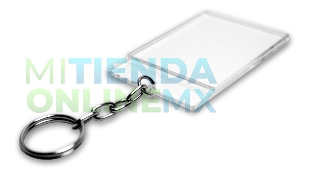 Llavero Económico Credencial Acrílico 2mm 5x4 Cm, Pack De 50