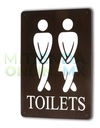 Anuncio Letrero Señalética  Baño Hombre Mujer - Triplay 3mm