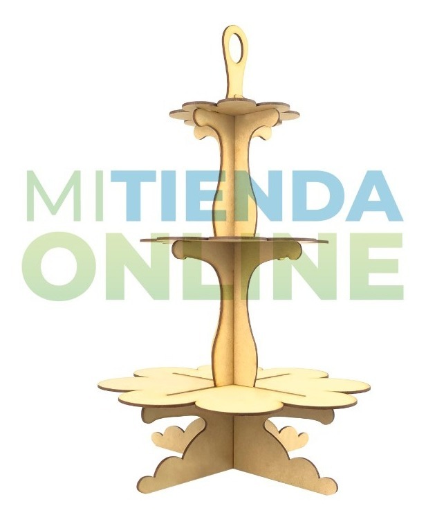 Base Nubes De 3 Pisos Dulcero, Candy Bar Corte Laser