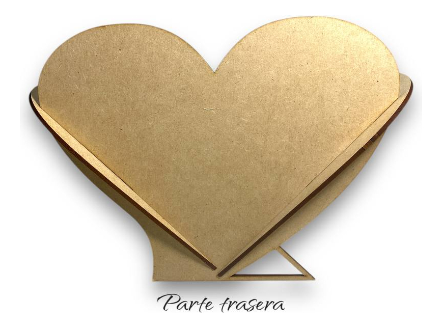 Regalo Dulcero Florero Corazón San Valentín Mdf - Pack 10