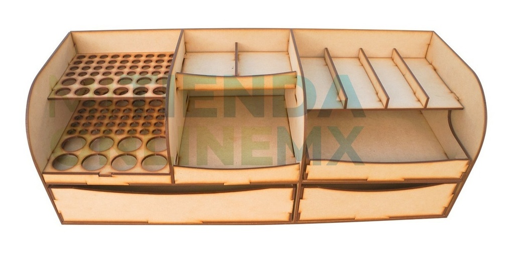 Caja Organizador Escritorio Pinceles Herramientas Mdf 3mm